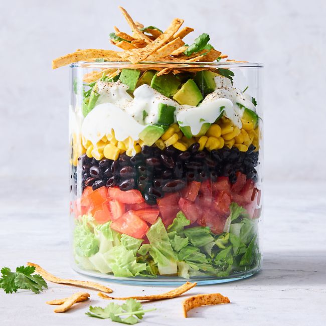 Healthier Mexican Layered Salad