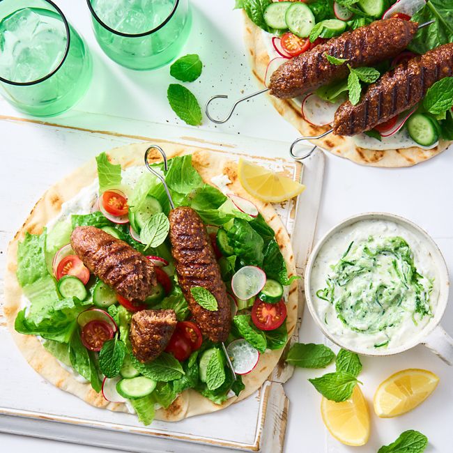 Kofta with Chargrilled Pita & Tzatziki