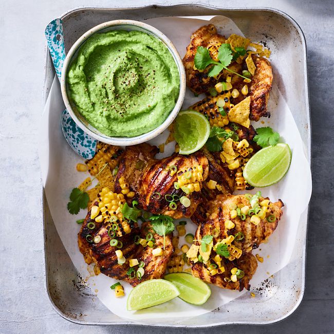 Mexican-spiced Grilled Chicken with Avocado Cream