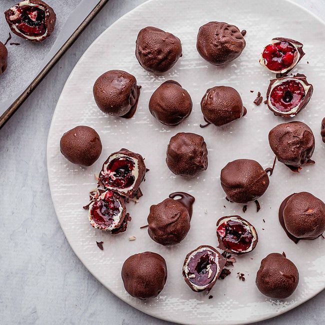 Chocolate-dipped cherries