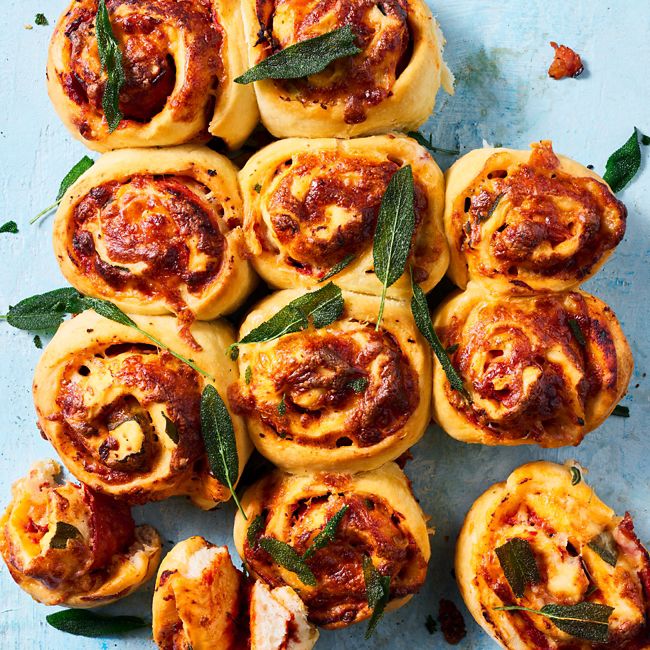 Sriracha Salami & Sage Pizza Scrolls