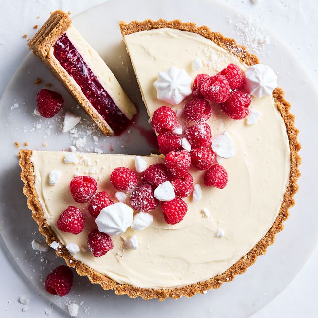White Christmas Raspberry Tart