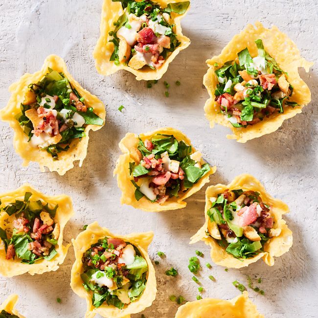 Caesar Salad Parmesan Cups