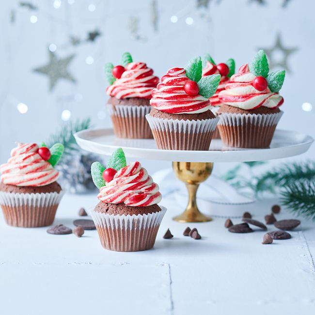 Candy-cane Cupcakes