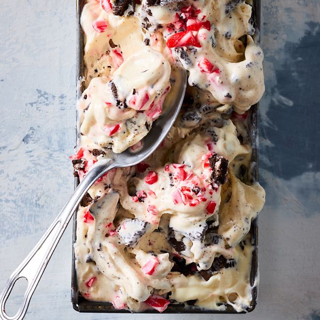 Cheat's Candy-cane Ice-cream