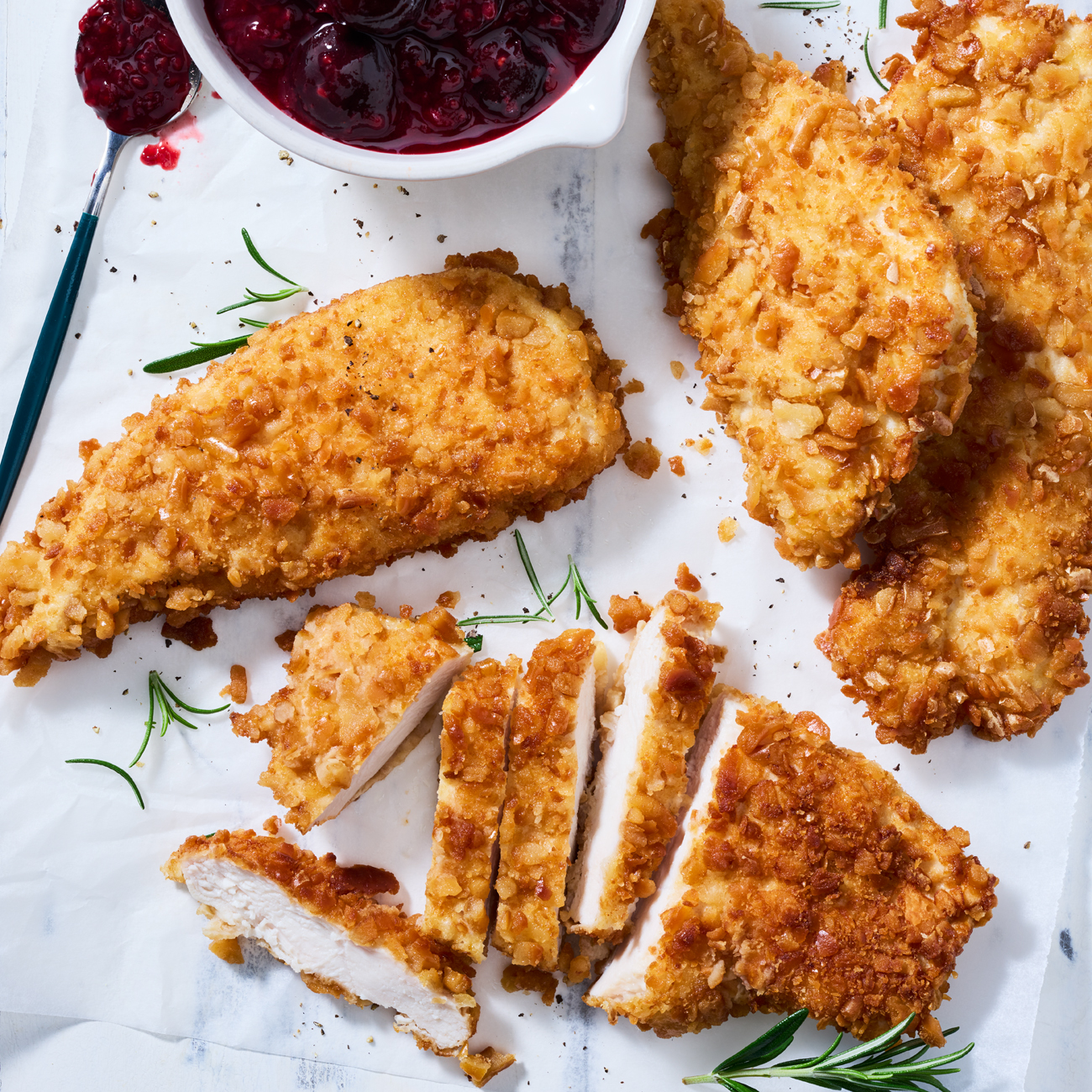 Cracker-crumbed Chicken