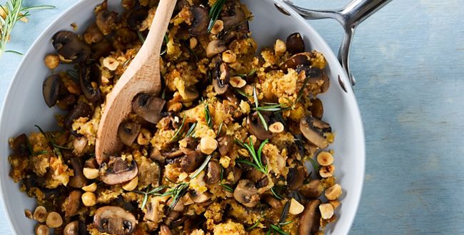 Mushroom & Hazelnut Panettone Stuffing