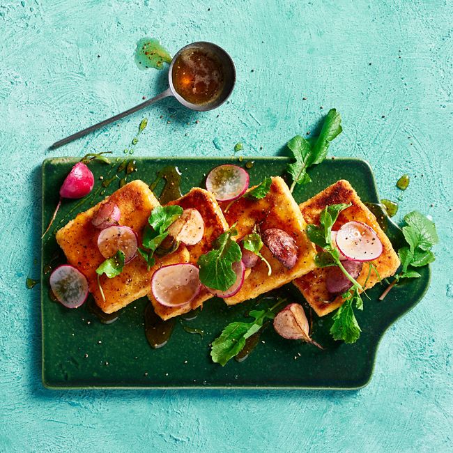Pan-fried Feta with Peppered Honey