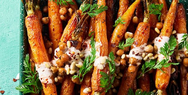 Roasted Carrots with Tahini Yoghurt