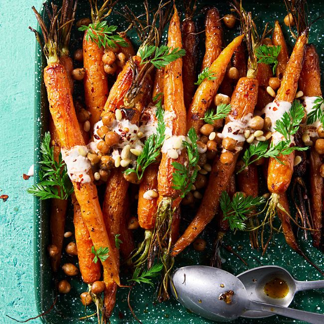 Roasted Carrots with Tahini Yoghurt
