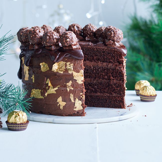 Semi-naked Gold Leaf Chocolate Cake
