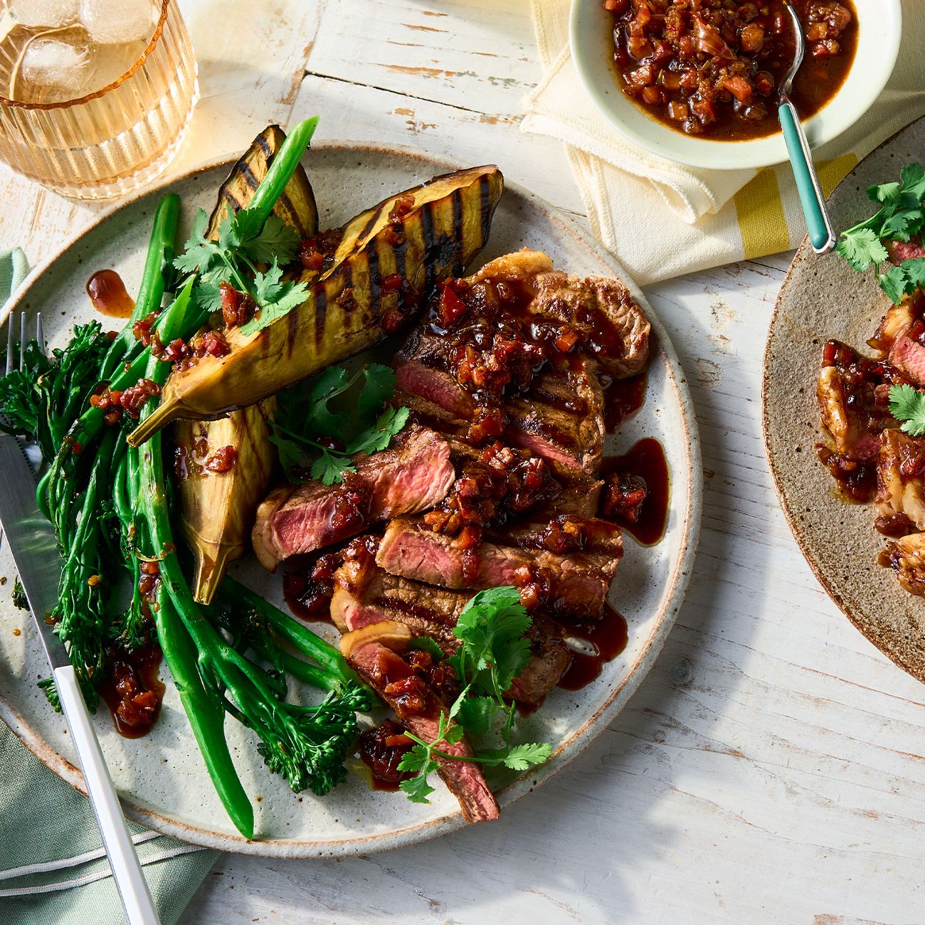 Cheat’s XO beef with eggplant