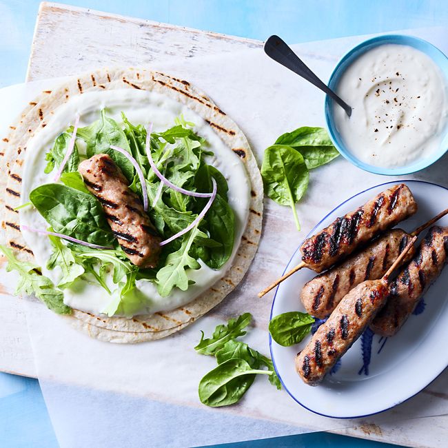Easy barbecue lamb wraps