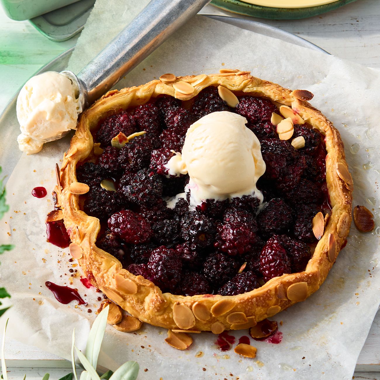 Free-form blackberry galette