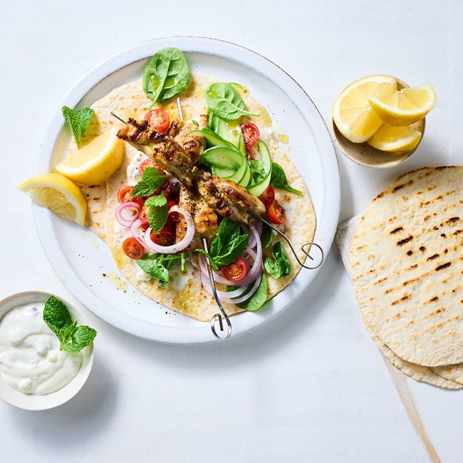 Lemon chicken & tzatziki wraps