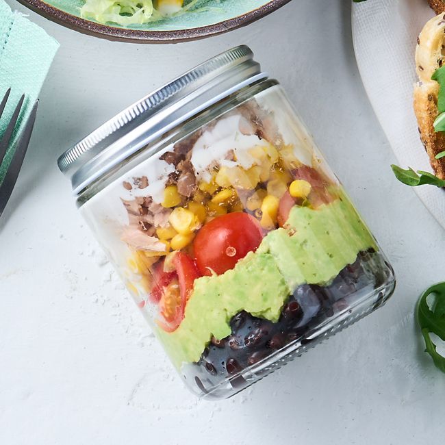 Mexican-style tuna salad jars