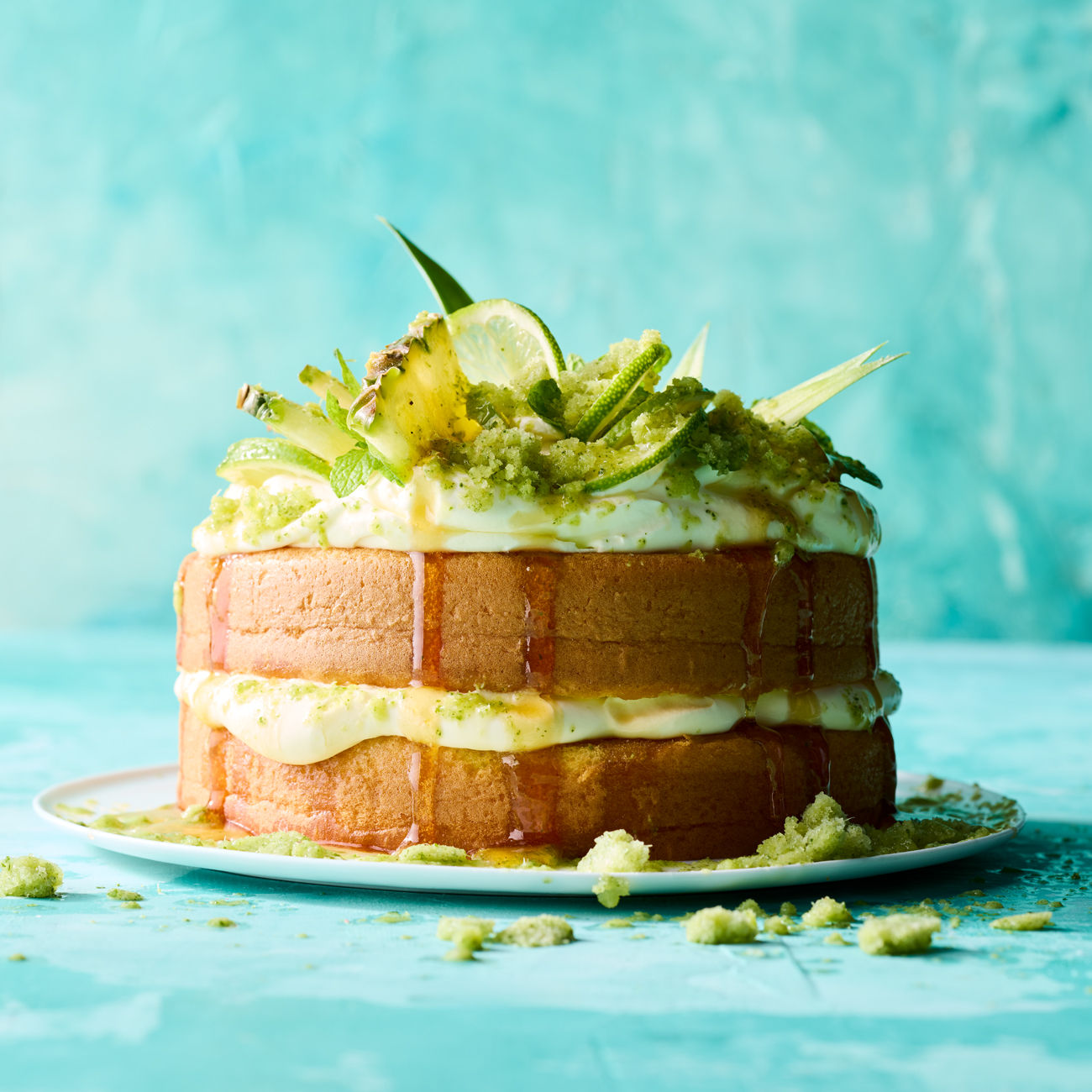 Pineapple granita cake
