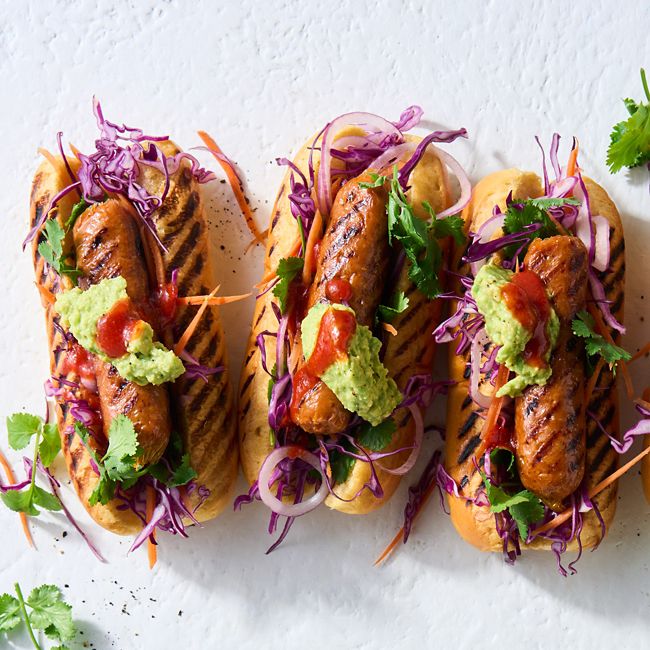 Smokey sausage rolls with slaw