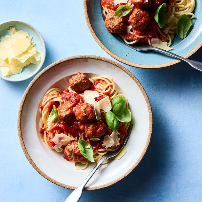 Easy meatball spaghetti