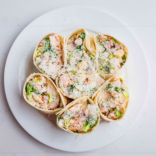 Garlic bread hot chicken wrap