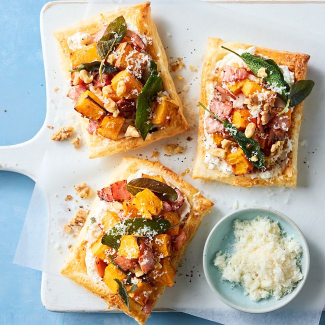 Pumpkin, sage & bacon galette