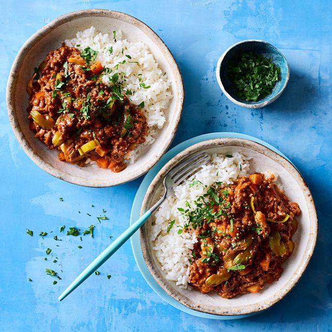 Quick savoury mince & rice