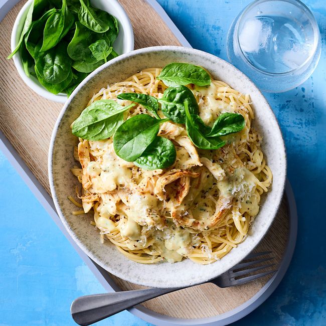 Speedy chicken carbonara