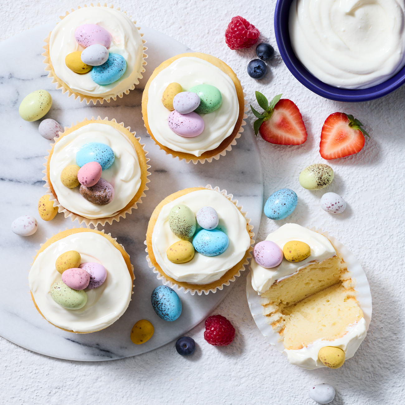 Easter yoghurt cupcakes