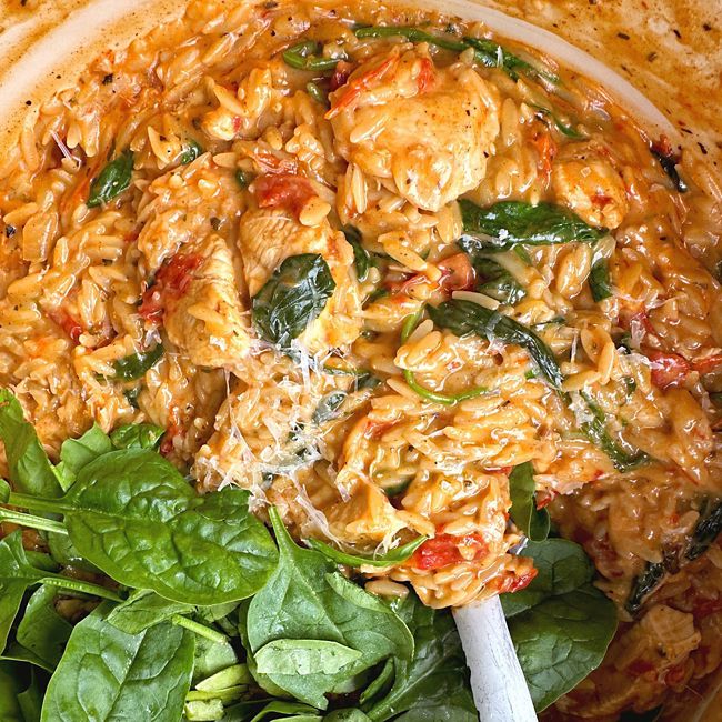 One-pan 'marry me' chicken risoni