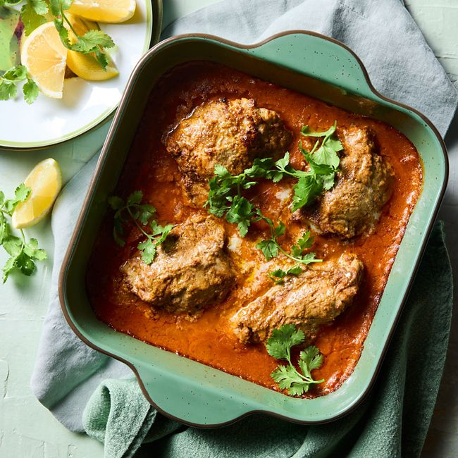 Butter chicken traybake