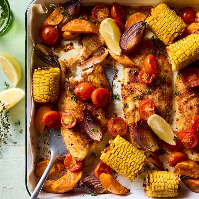 Healthier piri piri fish bake