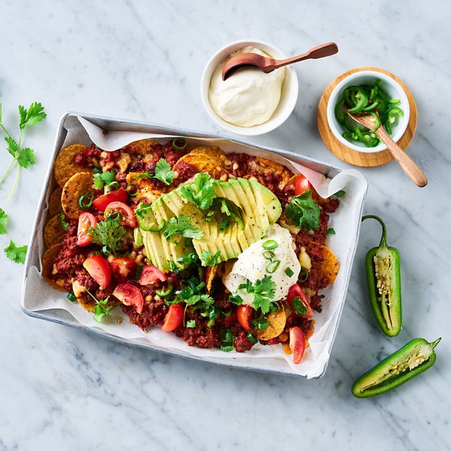 Taco mince nachos