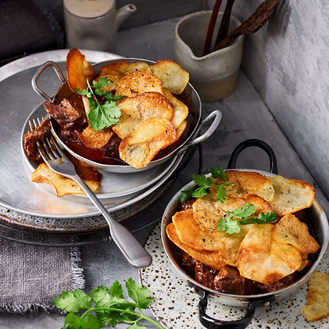 Beef massaman pot pies