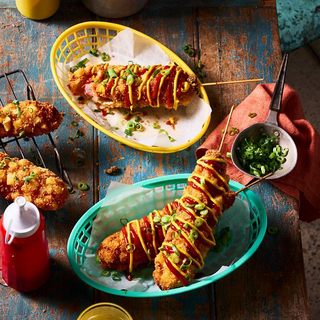 Gamja hot-dog (Korean-style French fries corn dog)