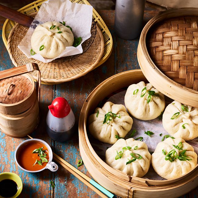 Steamed pork & ginger buns