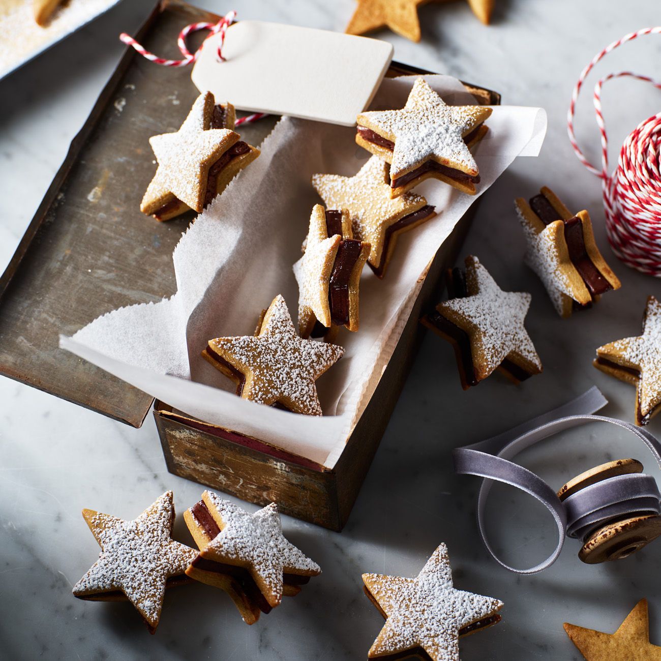 Gingerbread ganache stars