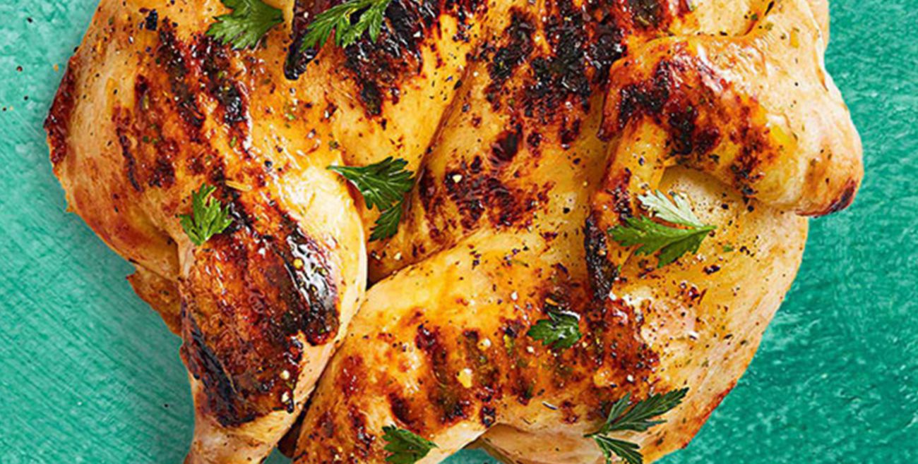 BBQ butterflied chicken