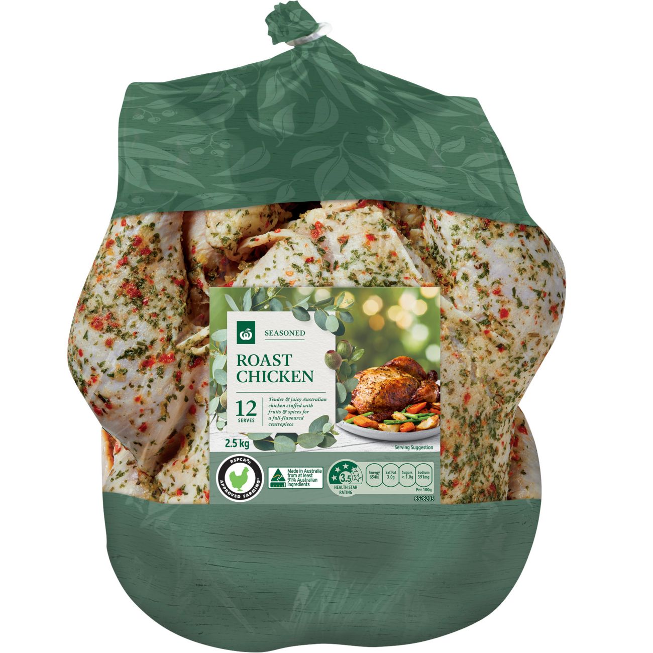 Woolworths RSPCA Approved Seasoned Family Roast Chicken