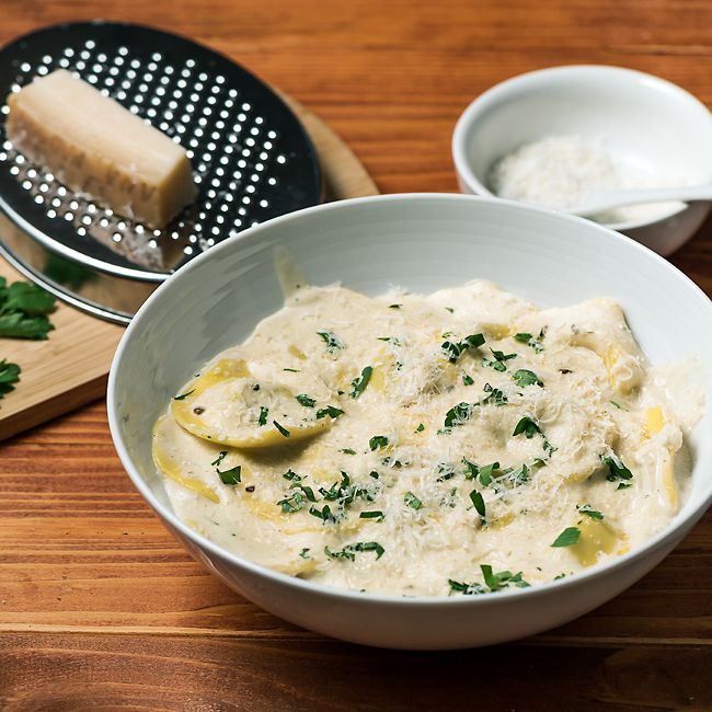 Filled Pasta with Parmigiano Reggiano Cream