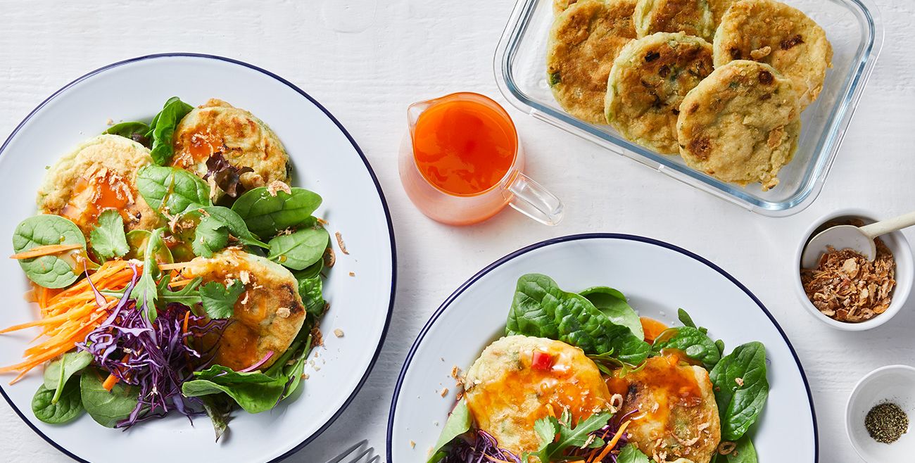 Fish-cake Salad With Sweet & Sour Dressing