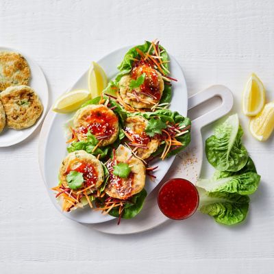 Fish-cake san choy bow