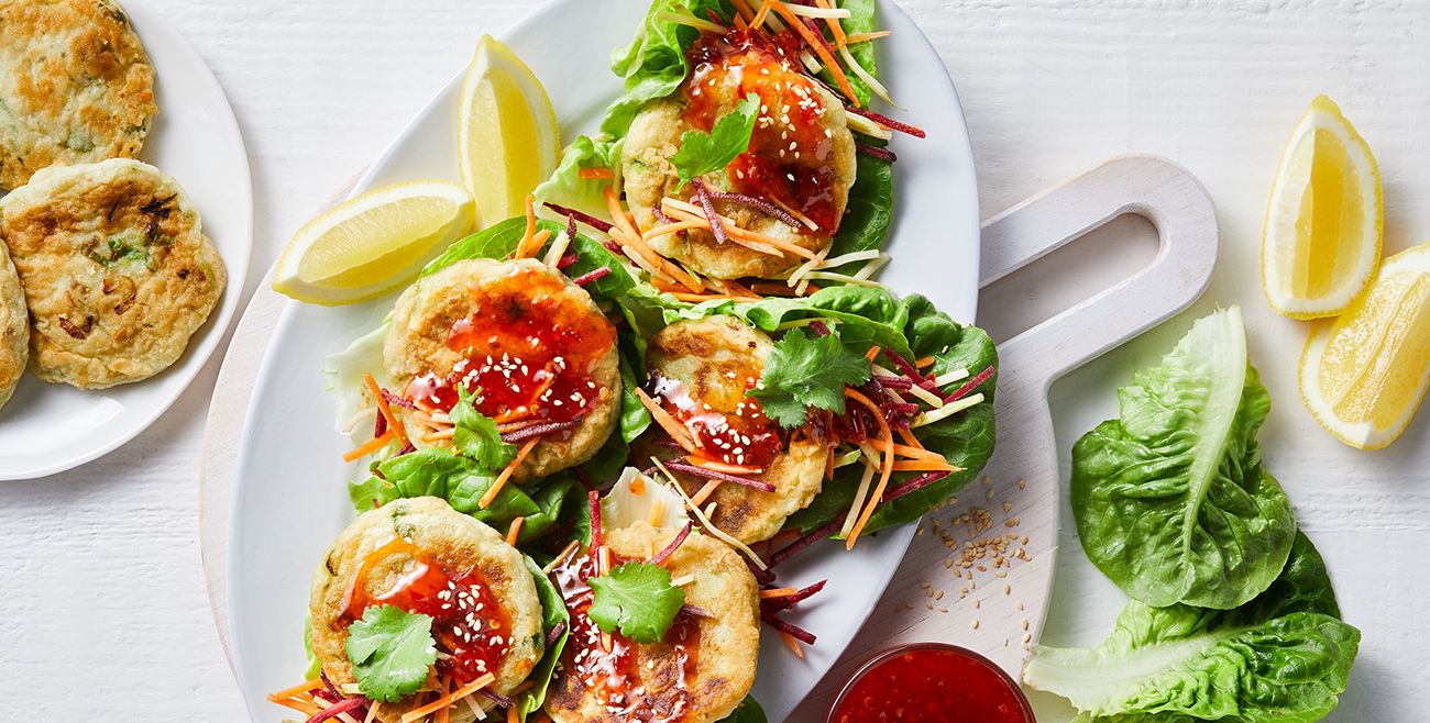 Fish-cake san choy bow