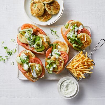 Fish rolls with onion aioli
