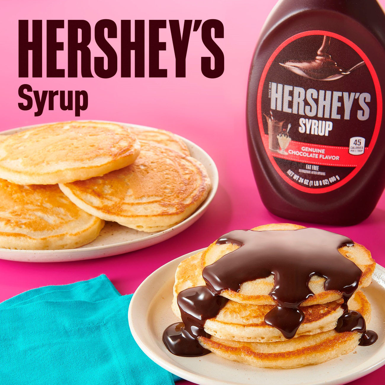 Fluffy Hershey’s flavoured pancakes  