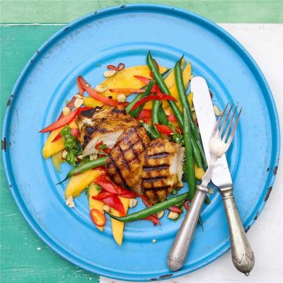 Grilled Chicken Salad with Mango