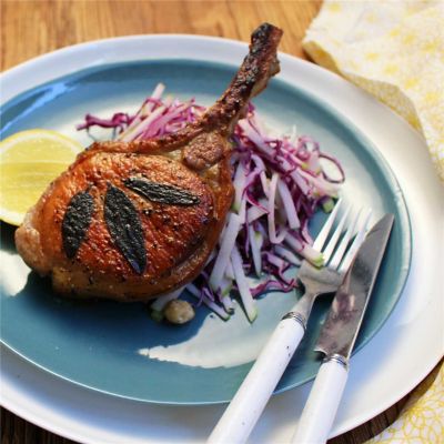 Pork Chops with Winter Coleslaw