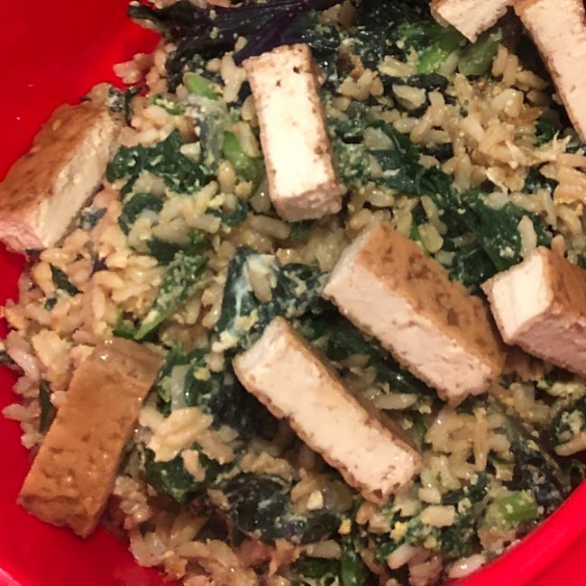 Fried Rice with Kale & Spinach