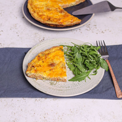 Frittata with Plant Based 'Chicken' & Cheddar Cheese