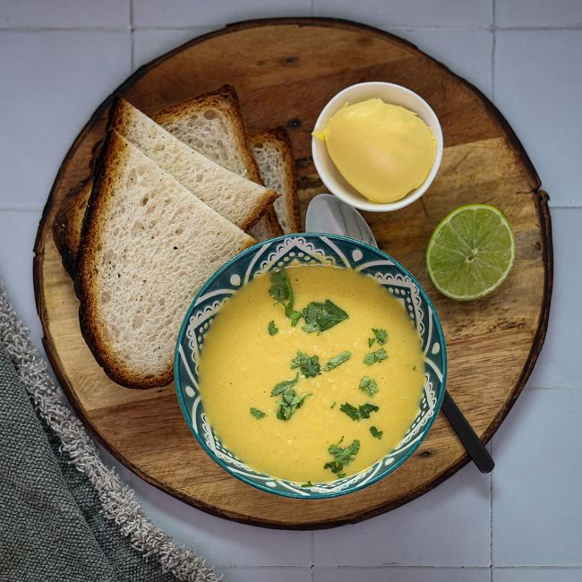 Frozen Cauliflower & Chickpea Soup
