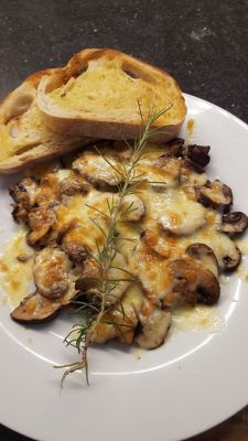 Cheesy mushrooms